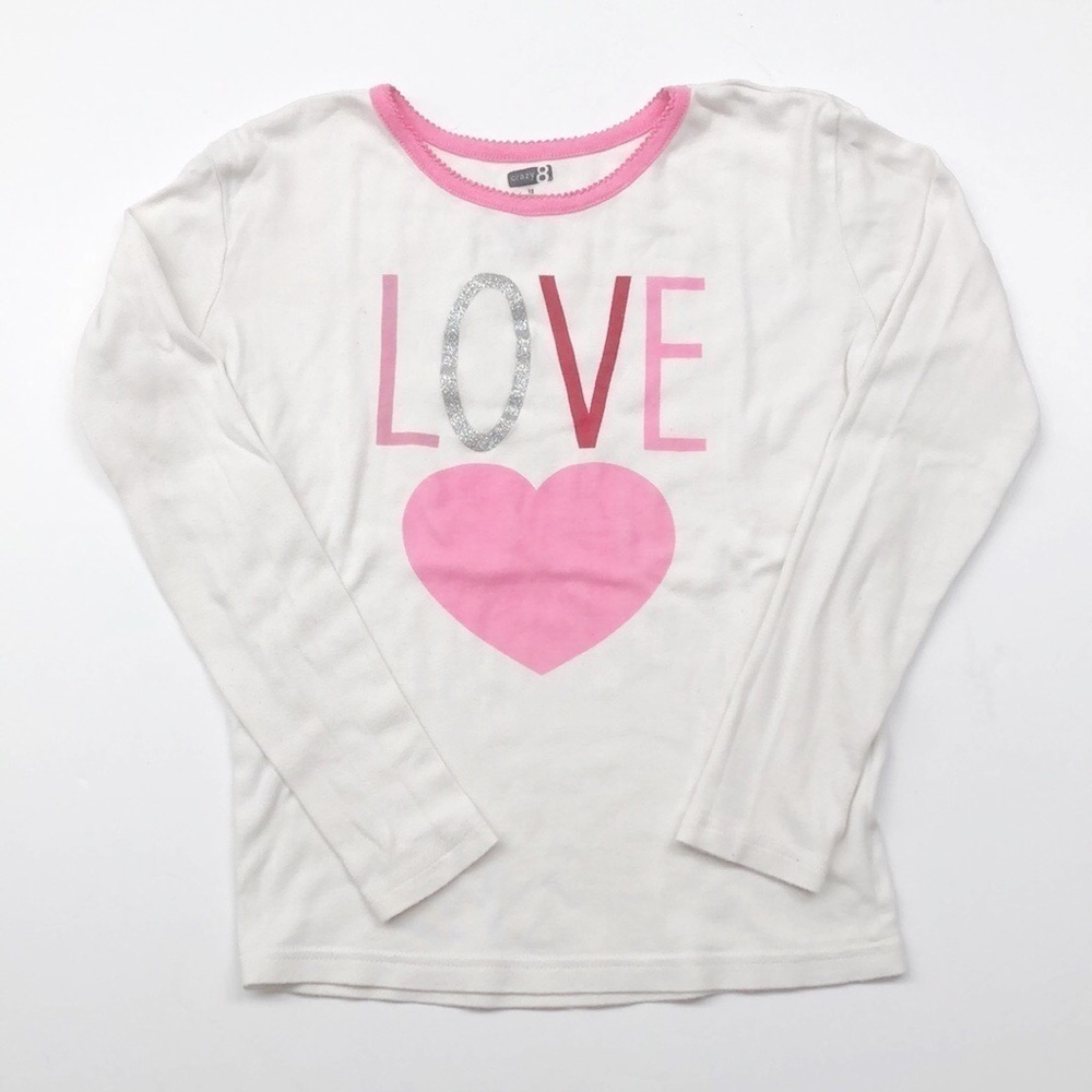 Crazy 8 Love long sleeve pajama top